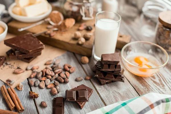 チョコレート ケーキの食材 — ストック写真