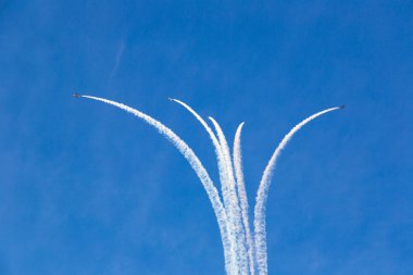 Renkli duman ile uçak performans