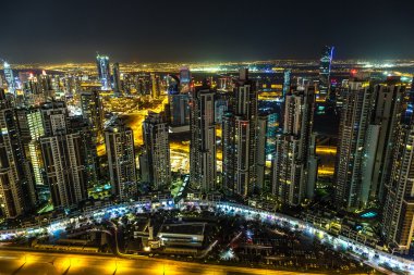 Downtown Dubai ve skysrapers