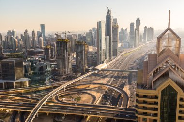 Downtown Dubai ve skysrapers