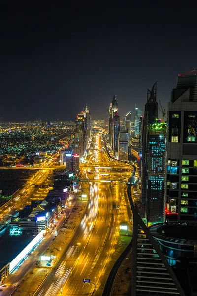 Centro de Dubai y rascacielos — Foto de Stock