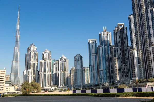 Skyscrapers in Dubai town — Stock Photo, Image