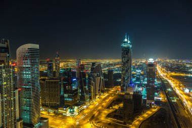Downtown Dubai ve skysrapers