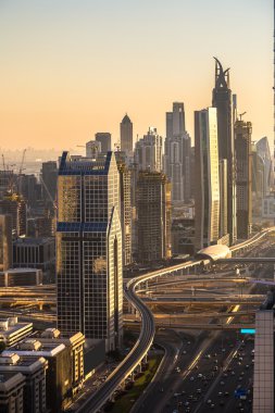 Downtown Dubai ve skysrapers