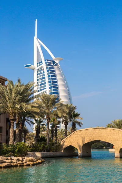 Burj Al arab hotel and Madinat Jumeirah Royalty Free Stock Images