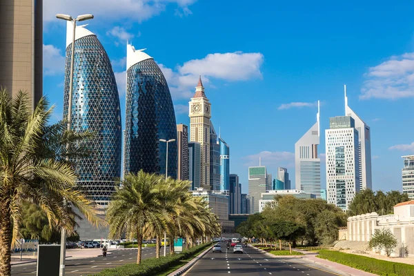 Skyscrapers in Dubai town — Stock Photo, Image