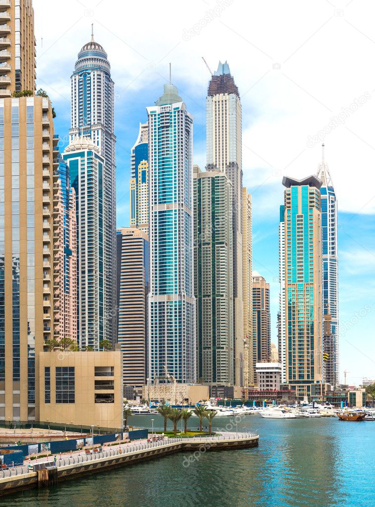 Panorama of Dubai marina