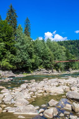Dağ nehir Prut Yaremche içinde