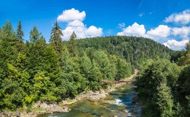 Dağ nehir Prut Yaremche içinde