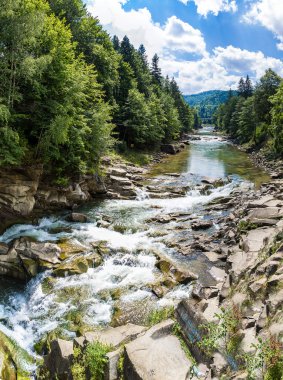 Dağ nehir Prut Yaremche içinde