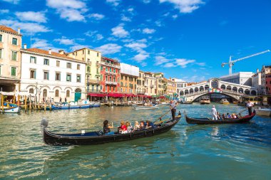 Gondol Venedik Rialto Köprüsü