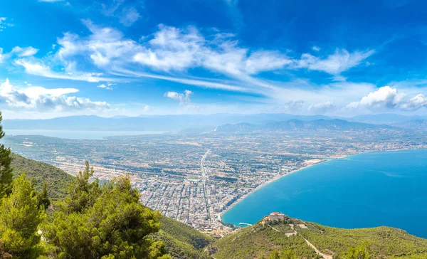 Panoramic view of Loutraki, Greece — Stock Photo, Image