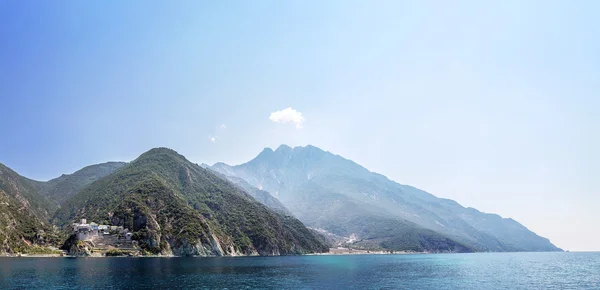 Montanhas athos na grécia — Fotografia de Stock