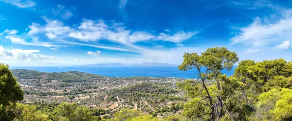 Paisaje panorámico de la isla de Egina — Foto de Stock