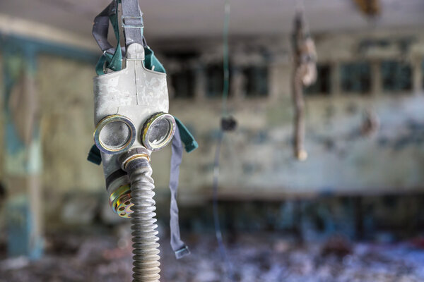 Gas masks in Pripyat, Chernobyl