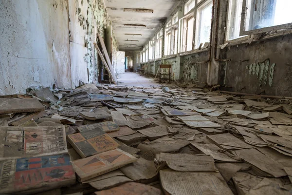 École à Tchernobyl, Ukraine — Photo