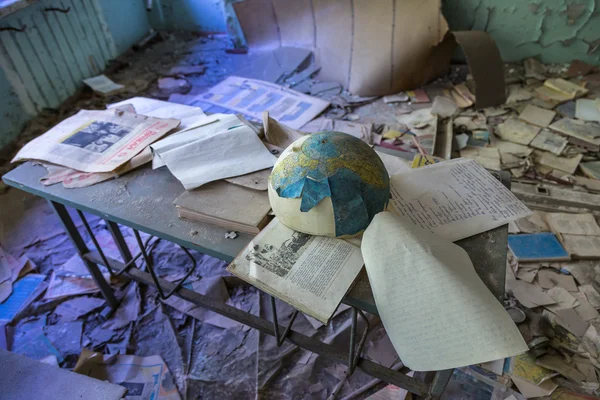 Schule in Tschernobyl, Ukraine — Stockfoto