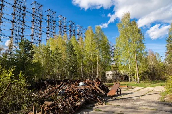 Sistema radar Duga-3 a Chernobyl — Foto Stock