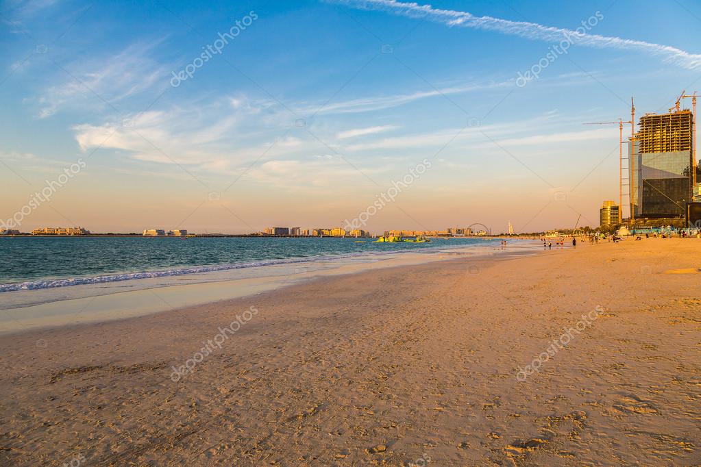 Coucher De Soleil Sur La Plage De Dubai Buy This Stock