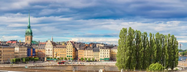 Panorama i gamla stan (Gamla Stan) — Stockfoto