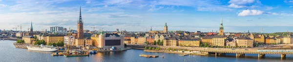 Panorama i gamla stan (Gamla Stan) — Stockfoto