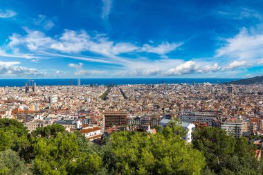 Barcelona 'nın panoramik görünümü