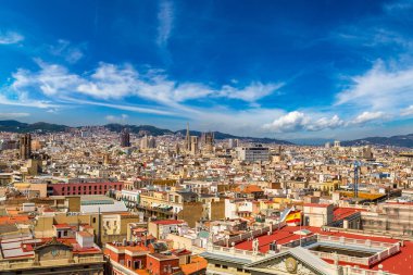Barcelona 'nın panoramik görünümü