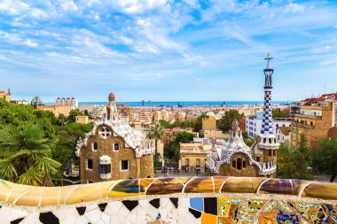 Barselona, İspanya 'da Park Guell