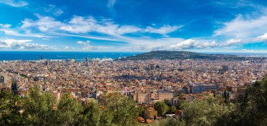 Barcelona 'nın panoramik görünümü