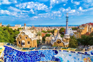 Barselona, İspanya 'da Park Guell