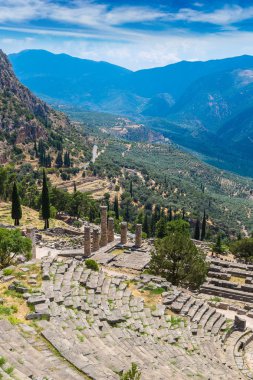 Ancient theater in Delphi clipart