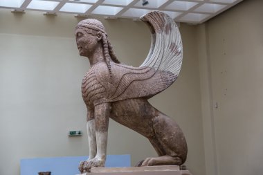 Delphi Müzesi'nde Sfenks Heykeli 