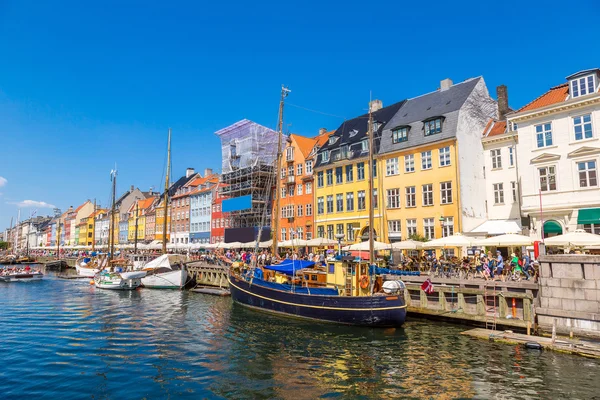Kopenhagen, nyhavn, Denemarken — Stockfoto