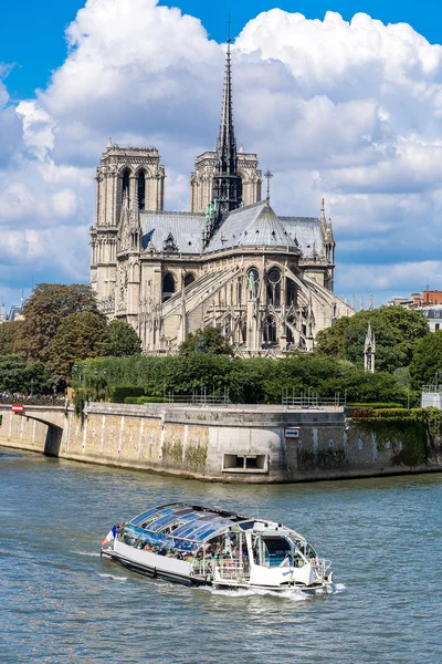 Sekwana i Notre Dame w Paryżu — Zdjęcie stockowe