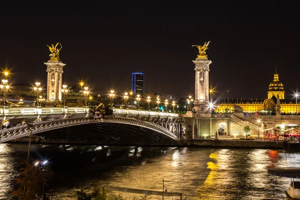 Most Alexandre III v Paříži — Stock fotografie