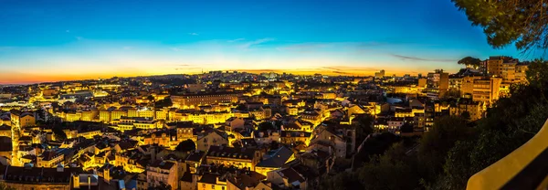 Vista aérea de Lisboa à noite , — Fotografia de Stock
