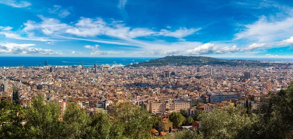 Panoramautsikt över Barcelona — Stockfoto