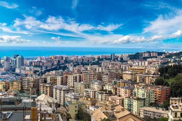 Panoramic view of Genoa in Italy — Stock Photo, Image