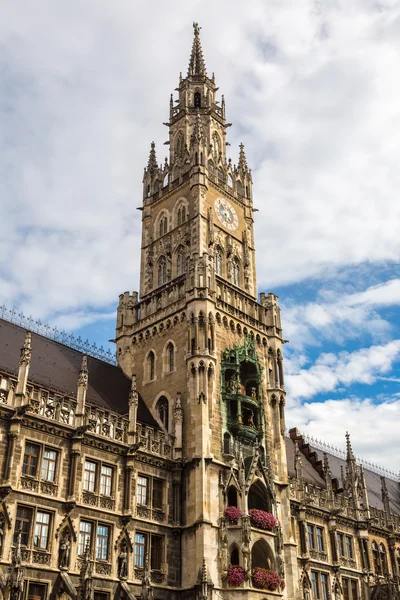 A müncheni Marienplatz városháza — Stock Fotó