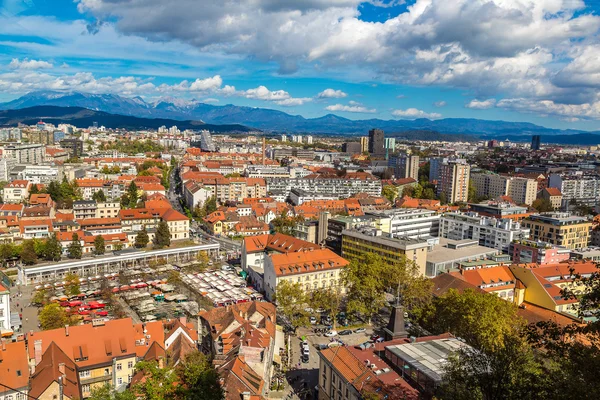 Vista aérea de Liubliana en Eslovenia — Foto de Stock