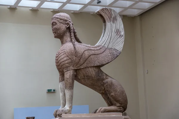 在 Delphi 博物馆狮身人面像的雕像 — 图库照片