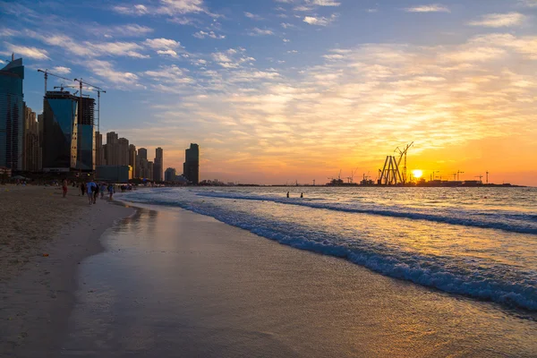 Dubai marina à noite — Fotografia de Stock