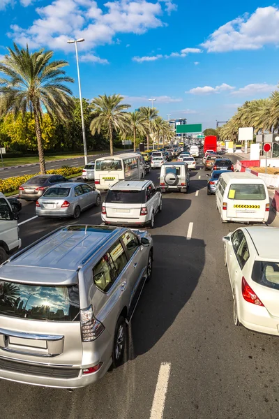 Atasco de tráfico en Dubai — Foto de Stock