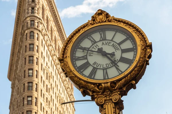 New York City Usa Március 2020 Sugárúti Óra Flatiron Building — Stock Fotó