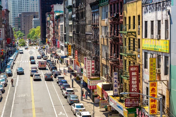 New York City Usa März 2020 Luftaufnahme Von Chinatown New — Stockfoto