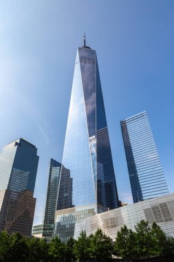 NEW YORK CITY, ABD - 29 Mart 2020: New York 'taki Dünya Ticaret Merkezi Kulesi, ABD