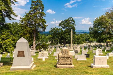 WASHINGTON DC, ABD - 29 Mart 2020: Arlington Ulusal Mezarlığı, Washington DC, ABD