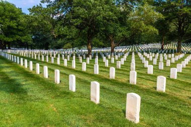 WASHINGTON DC, ABD - 29 Mart 2020: Arlington Ulusal Mezarlığı, Washington DC, ABD