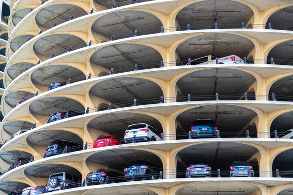 คาโก สหร ฐอเมร นาคม 2020 อาคารจอดรถท หอคอยมาร าในช คาโก นอยส — ภาพถ่ายสต็อก
