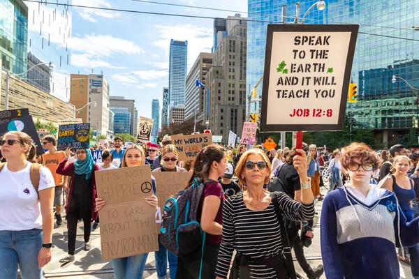 Toronto Canada September 2019 파업과 캐나다 온타리오주 토론토에서 — 스톡 사진